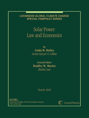 cover image of Solar Power: Law and Economics